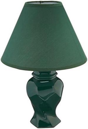 ore international 606gn ceramic table lamp, green