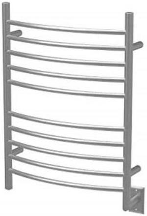 amba rwhcb radiant hardwired curved towel warmer, brushed