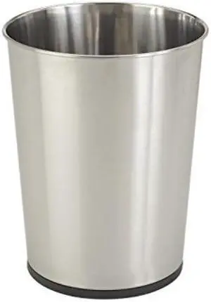 bath bliss trash can5liter wastebasket perfect for bathroom, bedroom, office, small space living 11 inches stainless steel