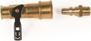 camco propane quick connect kit  valve & full flow plug, additional safety shut off for use with lowpressure propane systems, easy install 59853
