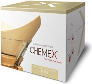 chemex natural coffee filters, square, 100 count  exclusive packaging