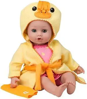 adora bathtime baby "ducky" 13" fun kids bathtub water / shower / swimming pool time play soft cuddly toy play doll for toddler kids & children 1+