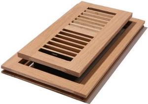 decor grates wlf410u floor register, single, unfished oak