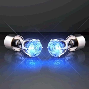 blinkee led faux diamond pierced earrings blue by blinkee led faux diamond pierced earrings blue by