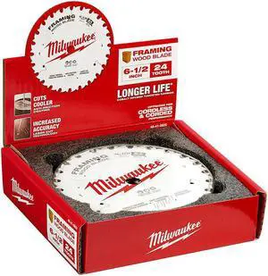 Milwaukee 48-41-0620 6-1/2" 24T Framing Circular Saw Blades Bulk 10