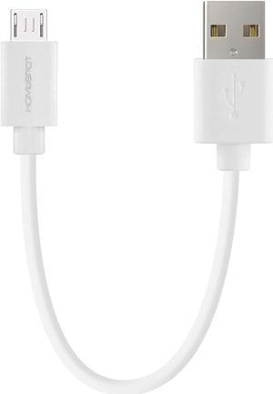 Short 5" Micro USB Cable 4 Pack White