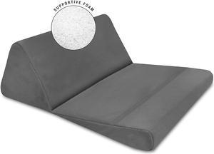 SensorPEDIC On-The-Go Supportive Foam Tablet Wedge Accessory Pillow, 16" x 13", Grey