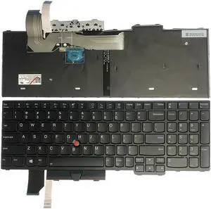 New US Black Backlit English Laptop Keyboard for Lenovo Thinkpad L15 (type 20U3, 20U4 20U7, 20U8) L15 Gen 2 (type 20X3 20X4) P/N: 5N20W68253 5N20W68289 5N20W68217 Light Backlight