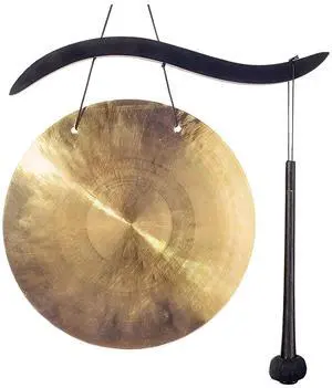 Woodstock Chimes WCBHG The Original  Musically Tuned Chime Hanging Gong, Quintet, Black/Bronze