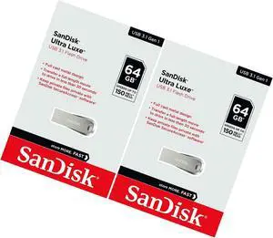 2X Sandisk Ultra Luxe 64Gb Usb 3.1 Sdcz74 150Mb/S Flash Pen Drive Sdcz74-064G