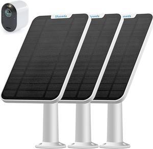 Updated Version 4W Solar Panel Charging Compatible With Arlo Pro 3/Pro 4/Ultra/Ultra 2/Go 2 Only, With 13.1Ft Waterproof Charging Cable, Ip65 Weatherproof,Includes Secure Wall Mount(3-Pack)