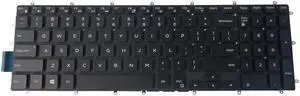 Backlit Keyboard for Dell Inspiron 7566 7567 Laptops - Replace part number  3NVJK