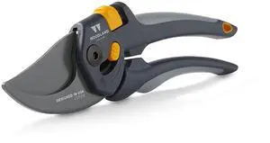Zell Co. Heavy Duty Adjustable Bypass Pruning Shears, Gardening Hand Pruner, Plant Shears, Flower Clippers, Secateurs (05-2003-100)