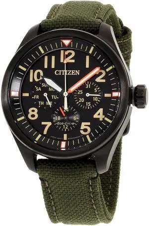 Citizen Chandler Black Dial Canvas Strap Men's Watch BU2055-16E