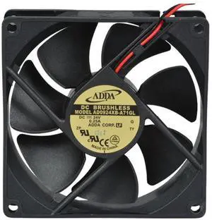ADDA Corporation AD0924XB-A71GL FAN,24VDC,50 CFM,92X92X25,150mA,HYPRO BEARINGS,1