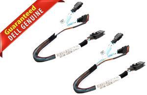 Lot of 2 Dell 3R7FF Midplane to Backplane Cable 3.5" For PowerEdge C6100