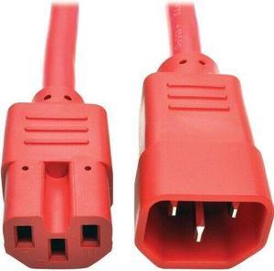 Tripp Lite 3ft Heavy Duty Power Extension Cord 15A 14 AWG C14 C15 Red 3