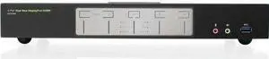 IOGEAR 4-Port 4K Dual View DisplayPort KVMP with USB 3.0 Hub and Audio (TAA)