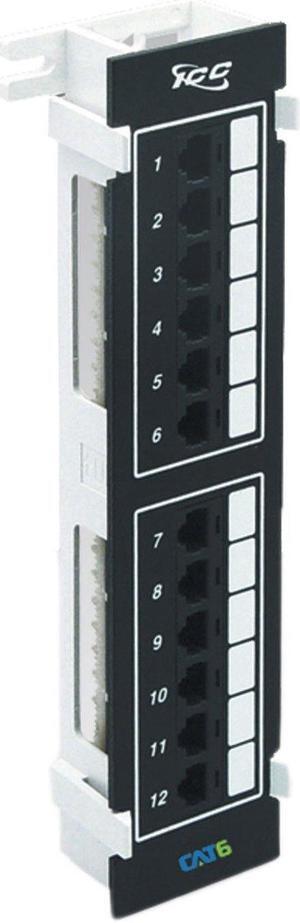 New ICC PATCH PANEL VERTICAL CAT 6 12-PORT ICMPP12V60 633758011280