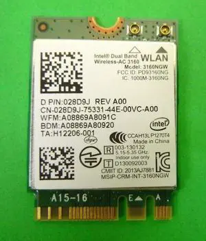 Dell Vostro 14 3458 15 3558 Intel Dual Wifi Wireless Bluetooth 4.0 Card 28D9J Dell Vostro 14 3458 15 3558 Intel Dual Wifi Wireless Bluetooth 4.0 Card 28D9J