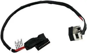 AC DC Jack Power Plug in Charging Port Connector Socket with Wire Cable Harness Replacement for Dell Alienware 13 R3 R4 P/N:04175F 4175F DC30100Y500