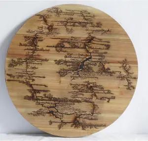Round LichtenburgWood Burning Wall Art