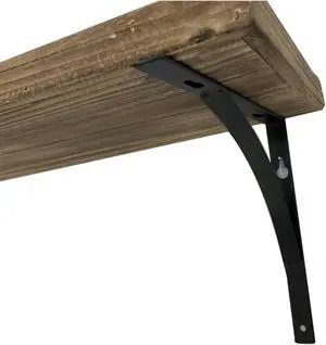 Mix and Match Shelf Bracket Black Curved  Bracket - Set of 2