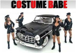 "Costume Babes" 4 Piece Figure Set For 1:24 Scale Models by American Diorama