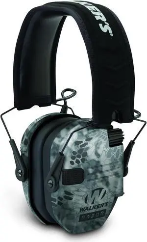 Walkers Game Ear Razor Slim Electronic Muff, Kryptek Camo
