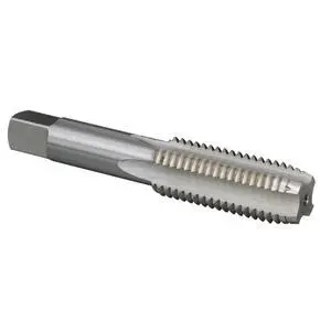 Drill America DWT60812 Qualtech High-Speed Steel Left Hand Threading Tap, Uncoated (Bright) Finish, Round with Square End Shank, Plug Chamfer, 1/2"-20" Size