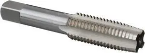 Drill America T/A Series High-Speed Steel Hand Threading Tap, Uncoated (Bright) Finish, Round with Square End Shank, Taper Chamfer, 9/16"-18 Size (Pack of 1)