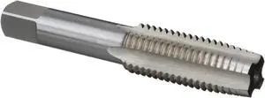 Drill America DWT Series Qualtech Carbon Steel Hand Threading Tap, Uncoated (Bright) Finish, Round with Square End Shank, Taper Chamfer, 1-3/8"-6 UNC (Pack of 1)