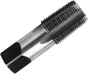Drill America DWT64117 Qualtech High-Speed Steel Pipe Tap, Uncoated (Bright) Finish, Round with Square End Shank, 1/4"-18 NPS