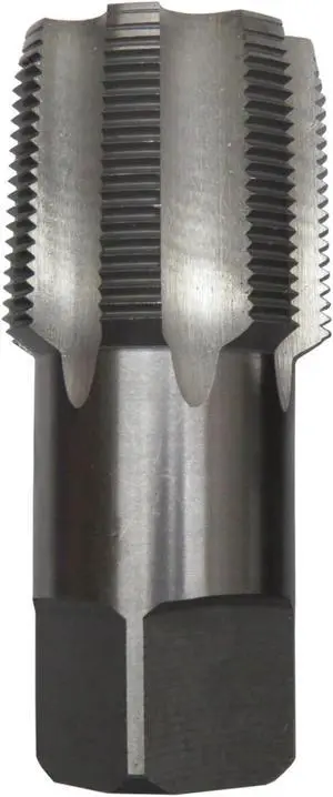 Drill America DWTPT Series Qualtech Carbon Steel Pipe Tap, Uncoated (Bright) Finish, Round with Square End Shank, 4"-8 NPT (Pack of 1)