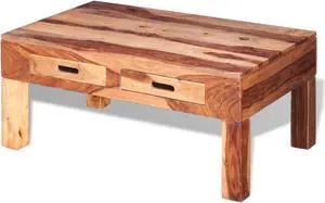 vidaXL Coffee Table Brown Solid Acacia wood, Palisander wood Medium
