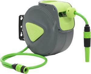 vidaXL Automatic Retractable Water Hose Reel Wall Mounted 32.8'+3.3'