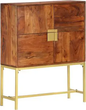 vidaXL Highboard 31.5"x11.8"x39.4 Solid Acacia Wood