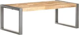 vidaXL Coffee Table 43.3"x23.6"x15.7" Solid Wood with Sheesham Finish