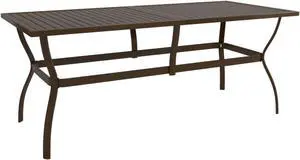 vidaXL Garden Table Brown 74.8"x31.5"x28.3" Steel