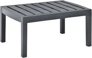 vidaXL Lounge Table Anthracite 30.7"x21.7"x15" Plastic