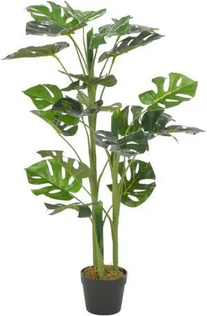 vidaXL Artificial Plant Monstera with Pot Green 39.4"