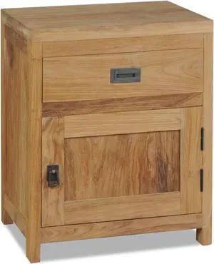 vidaXL Bedside Cabinet Solid Teak 15.7"x11.8"x19.7"