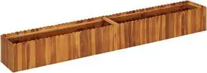 vidaXL Garden Raised Bed 78.7"x11.8"x9.8" Solid Acacia Wood