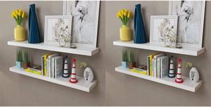 vidaXL Wall Shelves 4 pcs White 39.4"