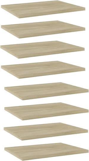 vidaXL Bookshelf Boards 8 pcs Sonoma Oak 15.7"x11.8"x0.6" Chipboard