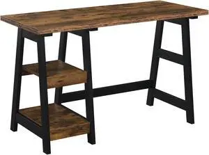 Designs2Go Trestle Desk with Shelves
