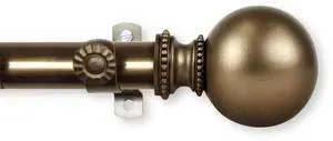 Lex Curtain Rod 13/16 inch 28-48" - Antique Brass