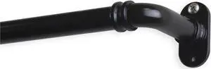 5/8 inch Blackout Curtain Rod 28-48 inch - Black