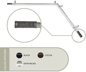 13/16 inch Weaver Corner Window Curtain Rod 120-170" - Satin Nickel