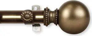 Lex Curtain Rod 13/16 inch 66-120" - Antique Brass